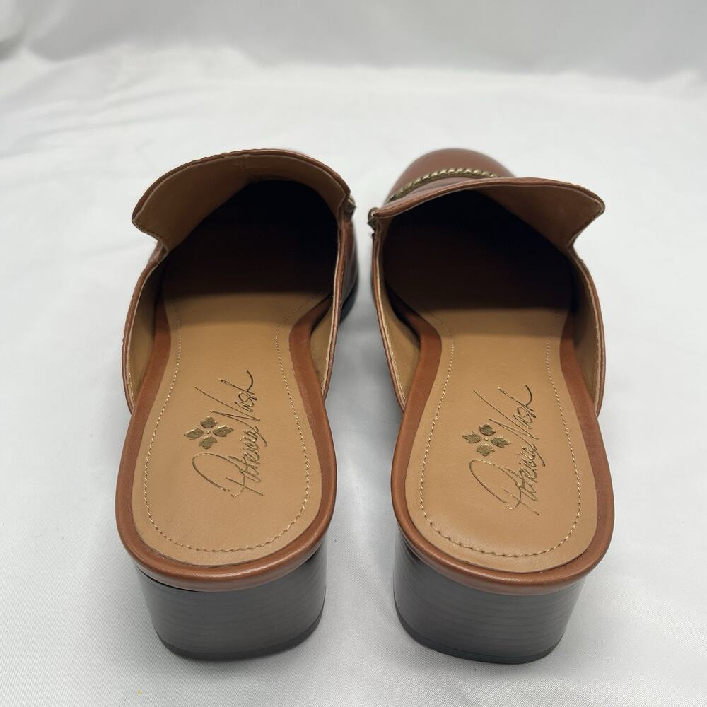Patricia Nash Tilly Leather Mules New With Box Size 10 Chain horse bit detail - Picture 6 of 14
